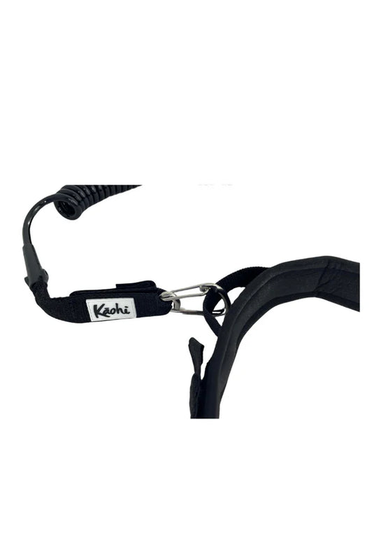 Kāohi Combo: Double Coil 8mm Leash + Padded Black Belt