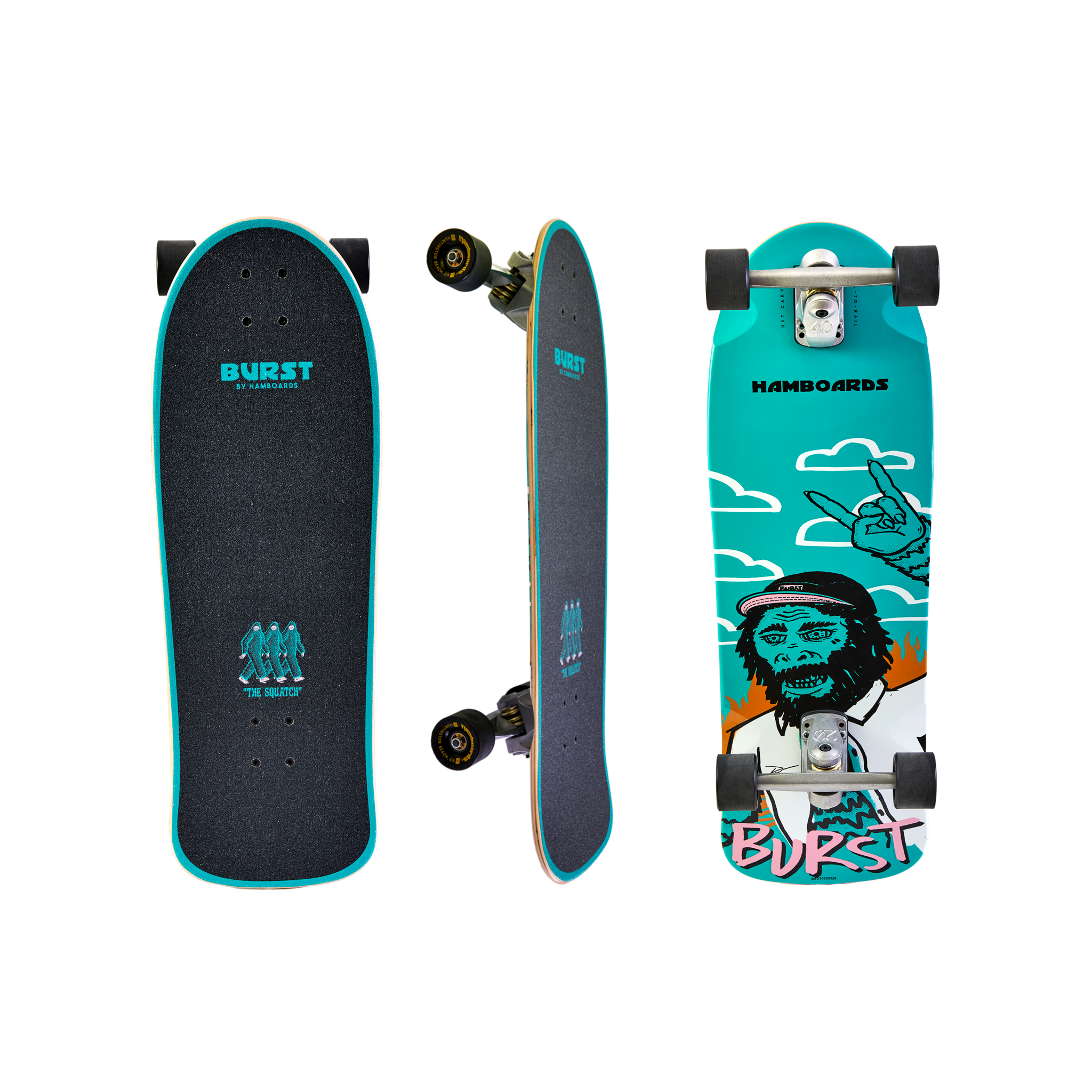 Hamboards ハムボード ウィール ベアリング付き　66mm 80a 4個 Hamboards - HST Trucks | Carving Longboards and Cruisers