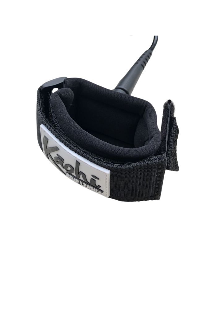 Load image into Gallery viewer, Kāohi Wing Leash - 6' x 5.5 mm Double Coil with Wrist Cuff
